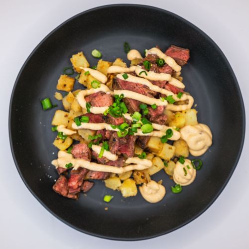Chipotle steak bowl plated 500x500